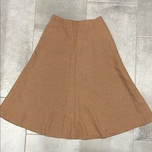 Uniqlo Elegant Tan A-Line Skirt, Size S
